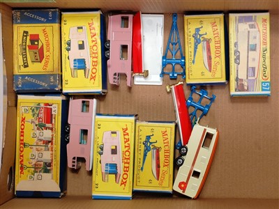 Lot 2328 - Seven various boxed Matchbox accessory and...