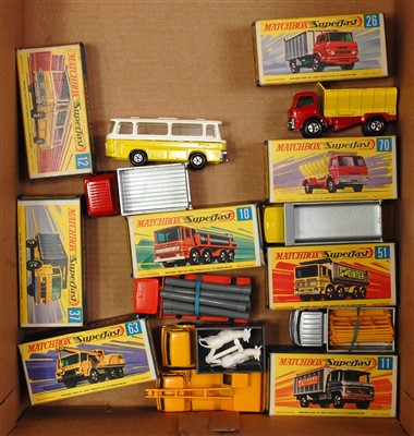 Lot 2331 - Eight various boxed Matchbox Superfast...