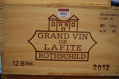 Lot 1012 - Château Lafite Rothschild, 2012, Pauillac,...
