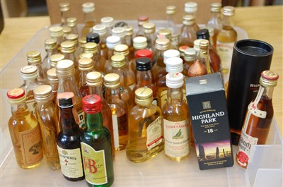 Lot 1409 - A quantity of whisky spirit miniatures, to...
