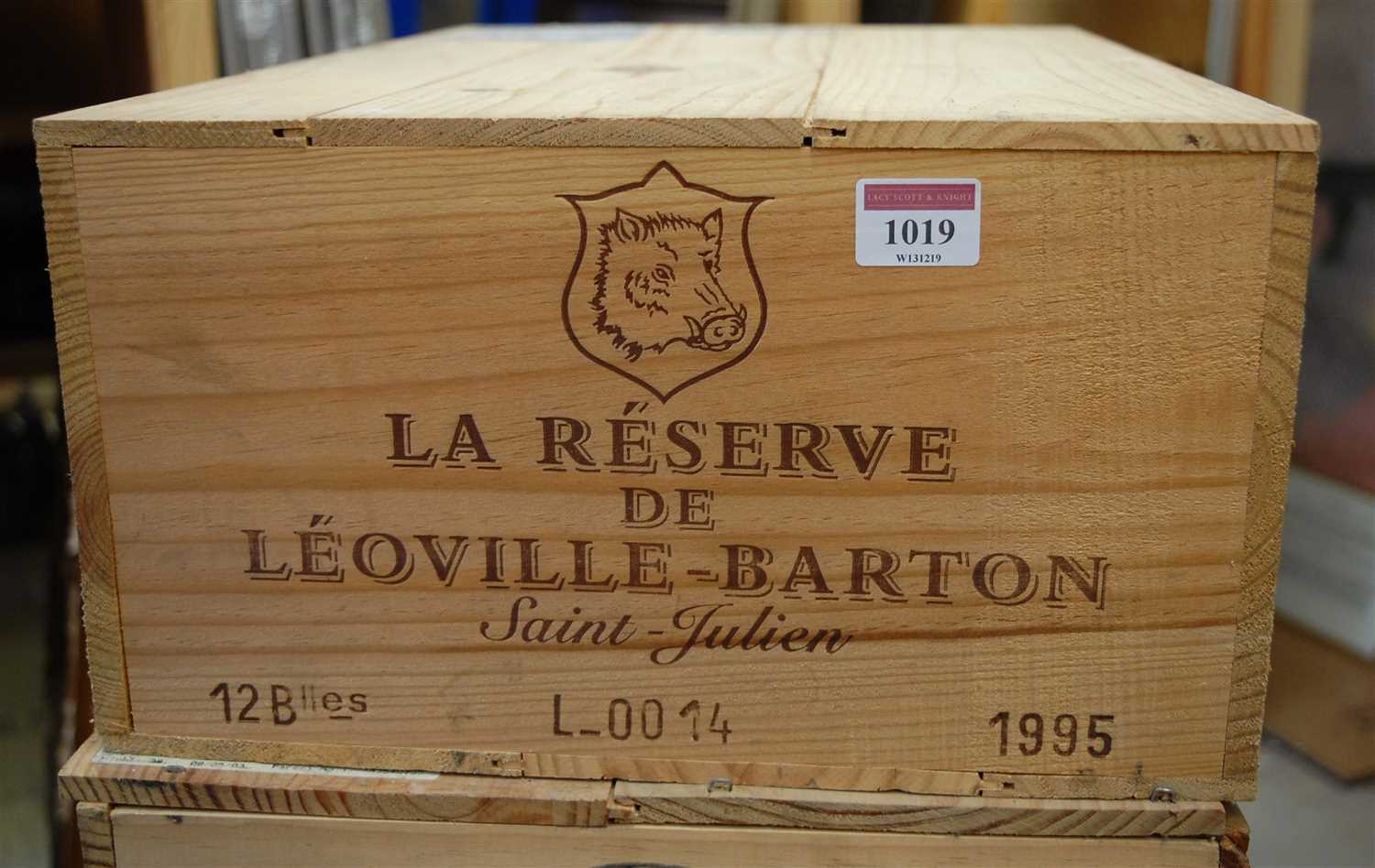 Lot 1019 - La Reserve de Leoville-Barton, 1995, St Julien,...