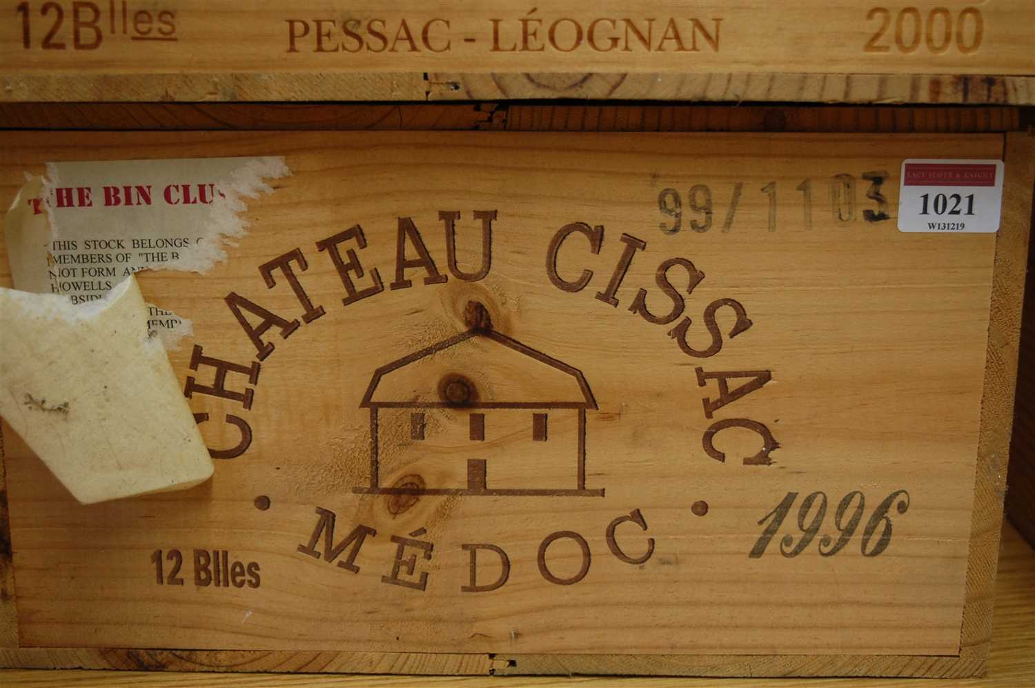 Lot 1021 - Château Cissac, 1996, Medoc, twelve bottles (OWC)