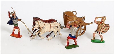 Lot 1277 - A John Hillco lead hollow cast Roman chariot...