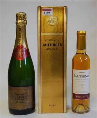 Lot 1159 - Tattinger, 1979, Brut Millesime Champagne, one...