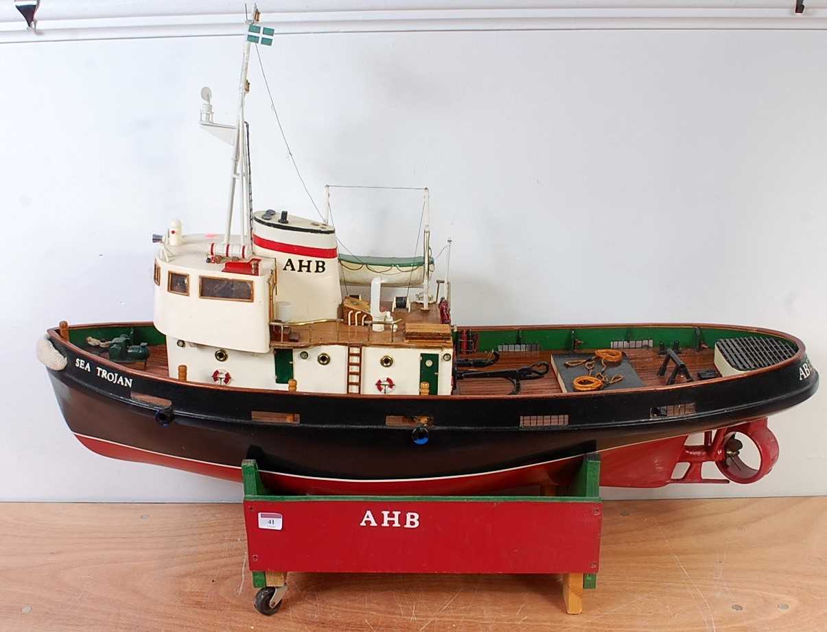 Lot 41 - A very well made wooden and vac form hulled...
