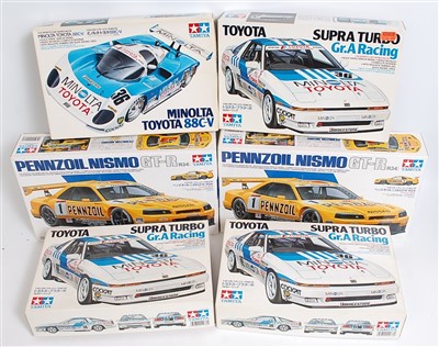 Lot 1437 - Six various boxed Tamiya 1/24 scale plastic...