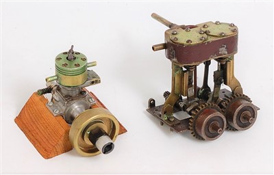 Lot 51 - A pair of scratch built stationary steam and...