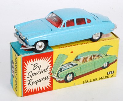 Lot 1648 - Corgi Toys, 238, Jaguar Mark X, light blue...