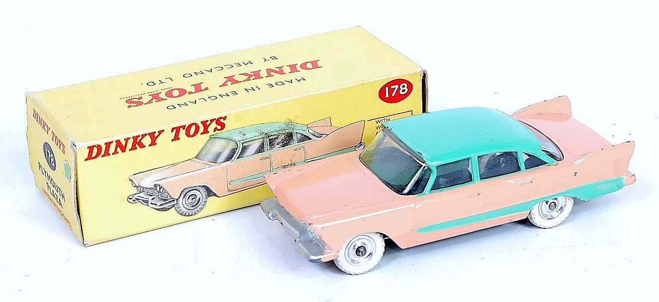Lot 1901 - Dinky Toys, 178 Plymouth Plaza, light pink...