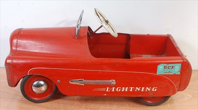 Lot 3266 - 1950s Triang Lightning Pedal Car, finished in...