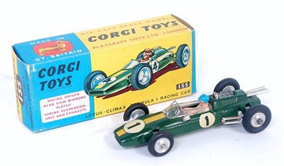 Lot 1669 - A Corgi Toys No. 155 Lotus Climax F1 racing...