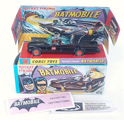 Lot 1687 - A Corgi Toys No. 267 Batmobile, comprising...