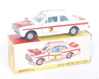 Lot 2060 - A Dinky Toys No. 205 Lotus Cortina Rally car...