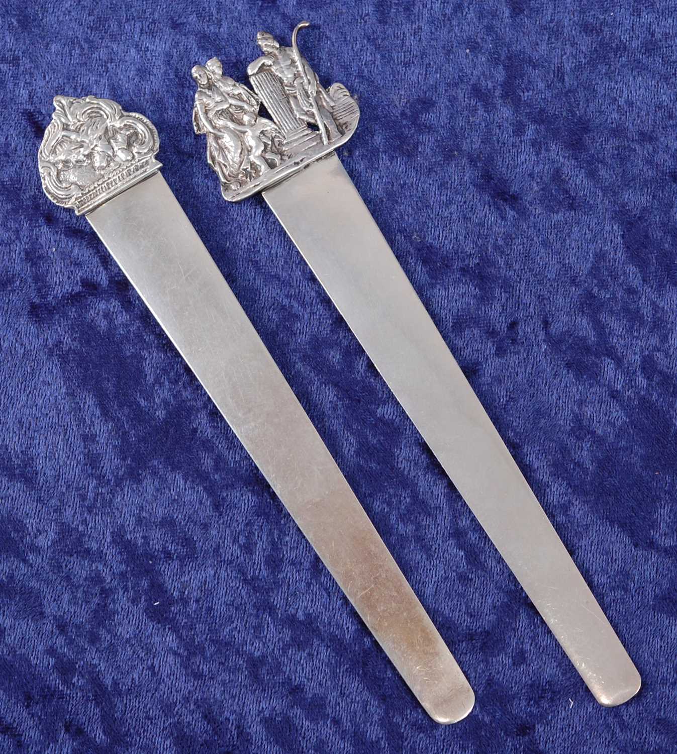 Lot 386 - A late Victorian silver bookmark /...
