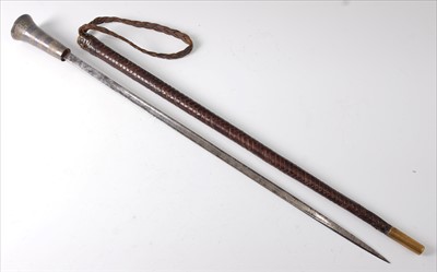 Lot 468 - An early 20th century riding crop/sword stick