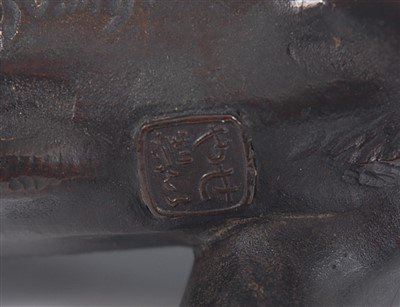 Lot 2329 - A Japanese Meiji Period (1868-1912) bronze...