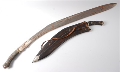Lot 282 - An extremely large Indian kukri
