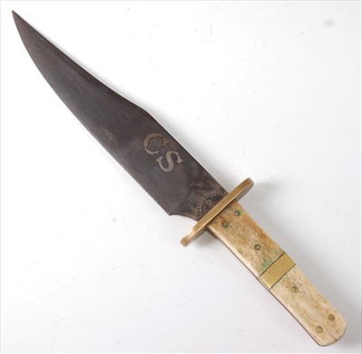Lot 284 - An American Civil War style Bowie knife