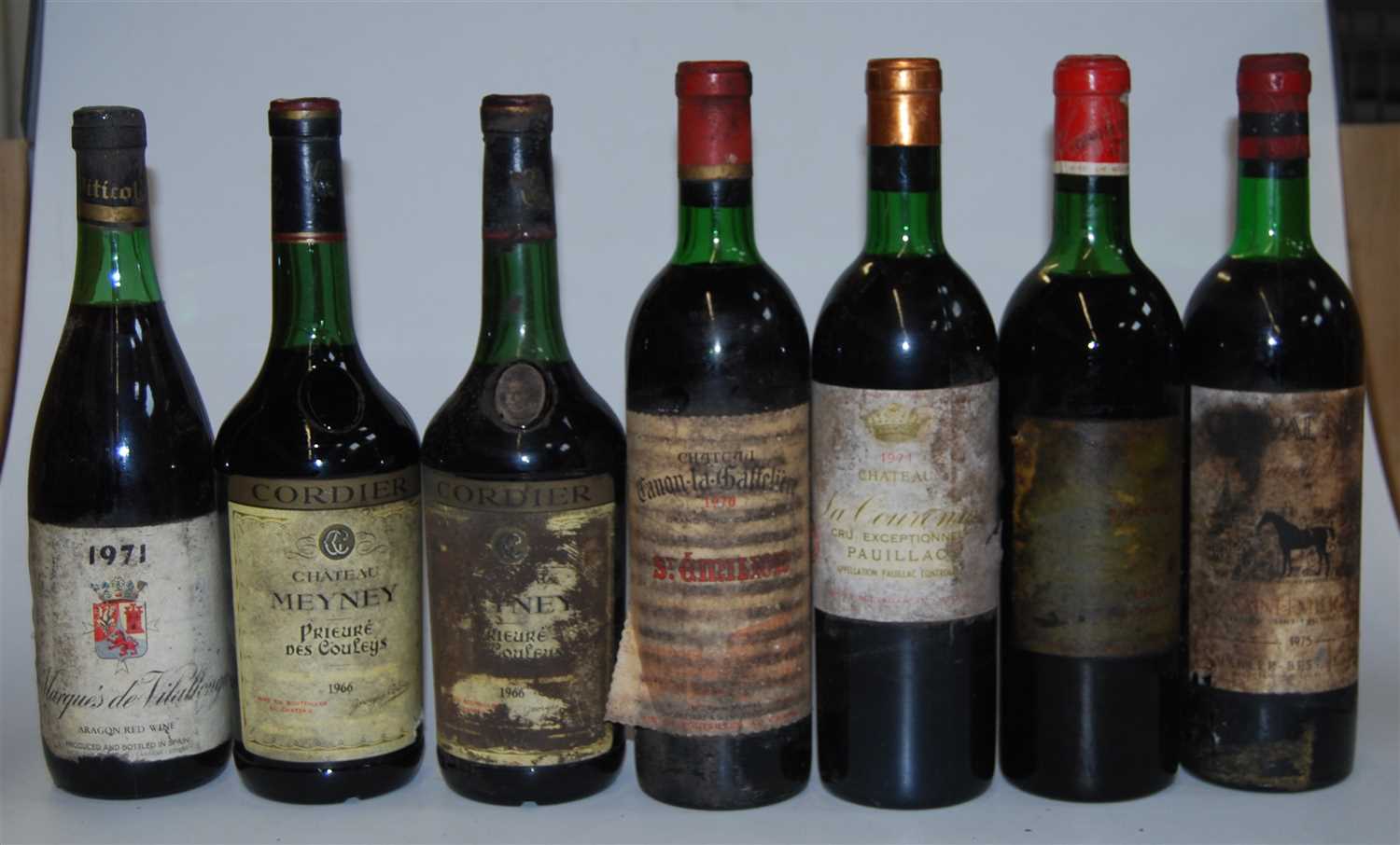 Lot 1042 - Château Meyney, 1966, Cordier, two bottles;...