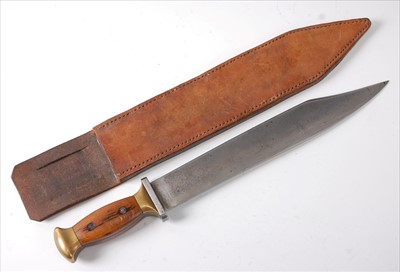 Lot 288 - A large Bowie knife