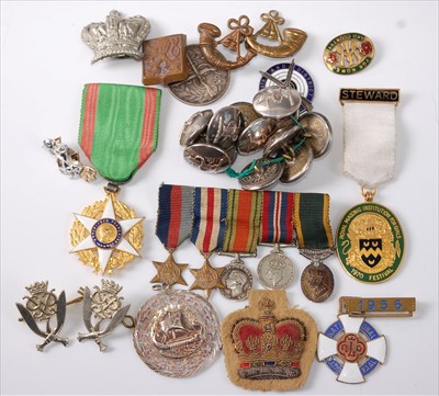 Lot 344 - A George VI miniature group of five medals to include