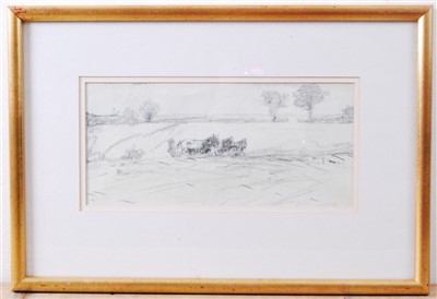 Lot 2389 - Harry Becker (1865-1928) - Ploughing scene,...