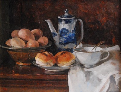 Lot 2441 - Pamela Kay (b.1939) - Breakfast, still life,...