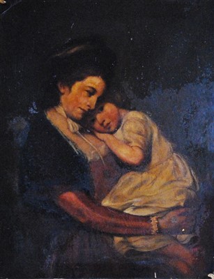 Lot 2408 - 19th century English school - Mother and child,...