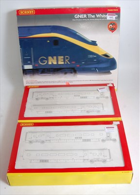 Lot 641 - Hornby R2197 GNER "The White Rose" train pack,...