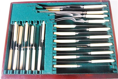 Lot 2080 - A George V extensive silver cutlery suite in...