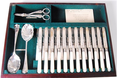 Lot 2080 - A George V extensive silver cutlery suite in...
