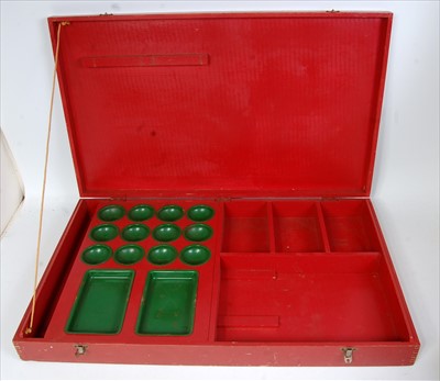 Lot 602 - A Triang wooden box for storage of spare parts,...
