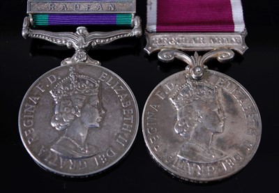 Lot 376 - An E.R. II pair to include General Service medal (1962-2007)