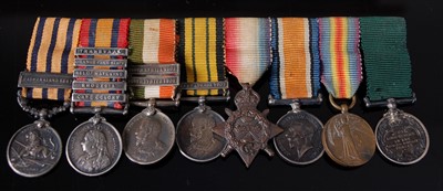 Lot 392 - A group of eight miniature medals mounted for wear to include
