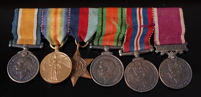 Lot 393 - A group of six miniature medals to include