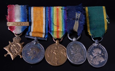 Lot 394 - A group of five miniature medals to include