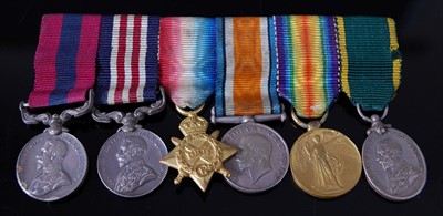 Lot 395 - A group of six miniature medals to include