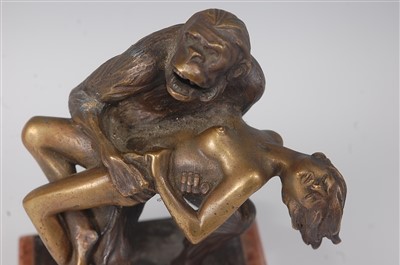 Lot 2265 - After Bruno Zach - a bronze figural group of a...