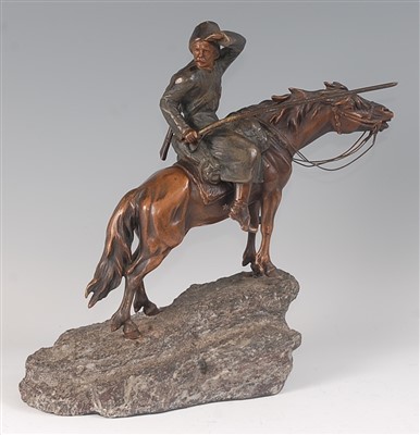 Lot 2267 - S. Bauer - a large 1920s cold painted bronze...