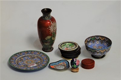 Lot 30 - An early 20th century Japanese cloisonné vase,...