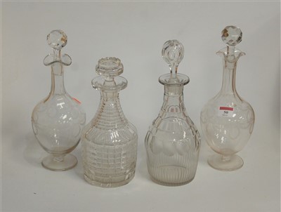 Lot 50 - A pair of Edwardian decanters and stoppers,...