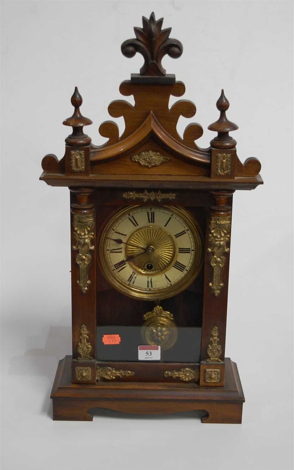 Lot 53 - A late 19th century continental walnut cased...
