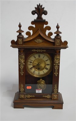 Lot 53 - A late 19th century continental walnut cased...