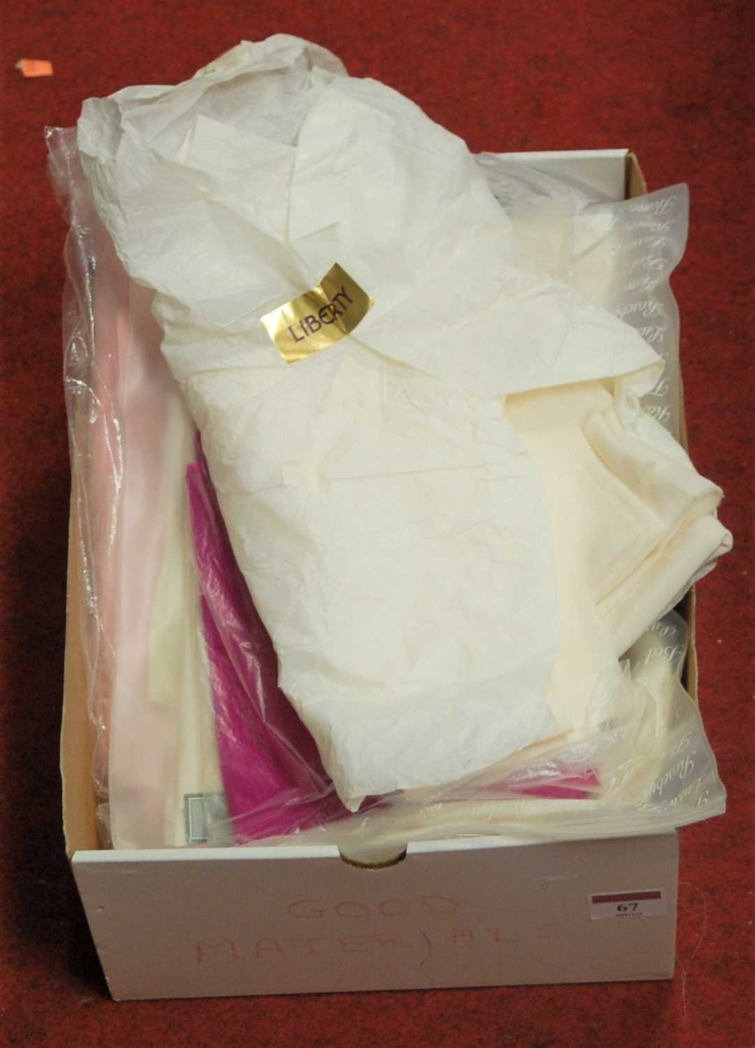 Lot 67 - A box of miscellaneous textiles, to include...