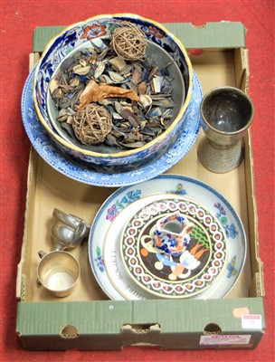Lot 75 - A box of miscellaneous items, to include Spode...