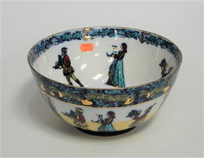 Lot 112 - A Falstaff porcelain bowl, the frieze transfer...