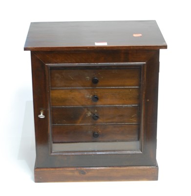 Lot 121 - A mid 20th century stained pine collectors...