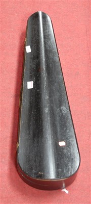 Lot 134 - A Victorian ebonised violin case (only) having...