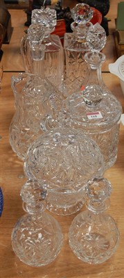 Lot 168 - A collection of cut glass ware to include...