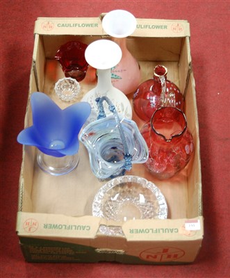 Lot 191 - A box of miscellaneous glassware to include...